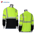 Customized Mens High Visibility Safety T-Shirt Various Size Neon Yellow Green O-Neck Construction Work Tee Shirts Long Sleeve